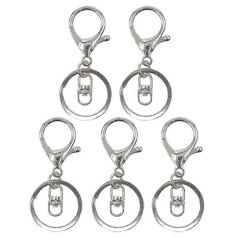 5pieces/set swivel clasp metal lobster clasp key ring and chain (A, style)