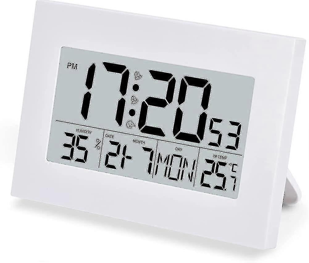 Digital väckarklocka, digital väggklocka med 6,7 " Heilwiylcd-skärm, inomhusgåva