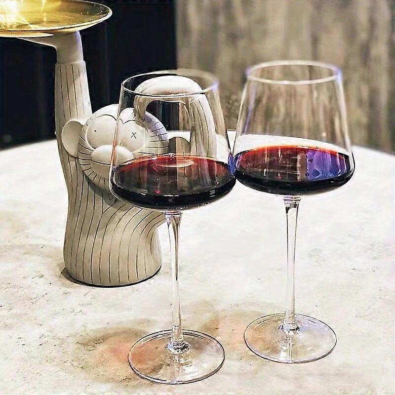 18.5oz Long Stem Crystal Wine Glasses (Set of 2) - Multipurpose, Reusable, Easy to Clean, Lead-Free Glassware