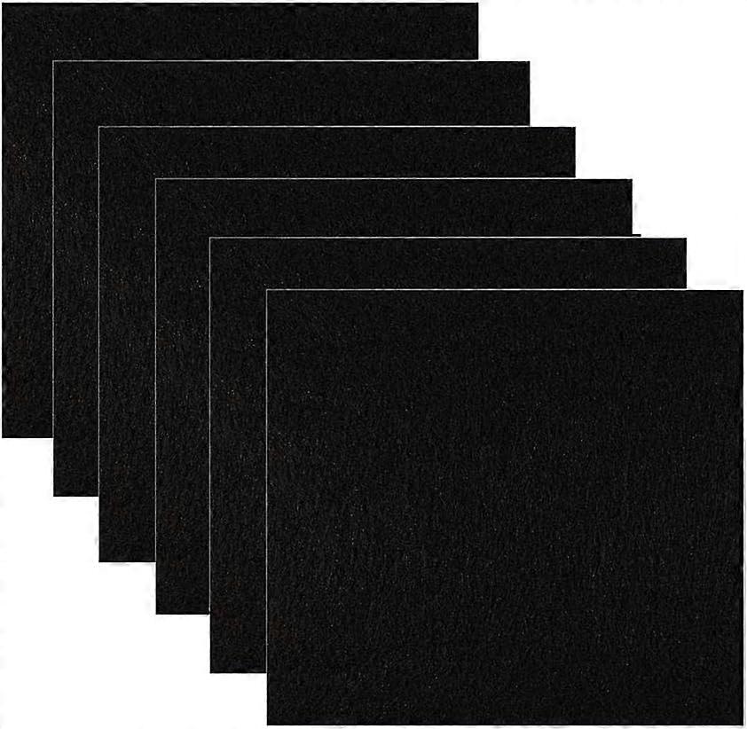 6 Pcs Replacement Filter for Cat Litter Box Square Shape Carbon Filters for Hooded Cat Litter Tray Toilet Litter Pans Replacement Filters Odor Filters