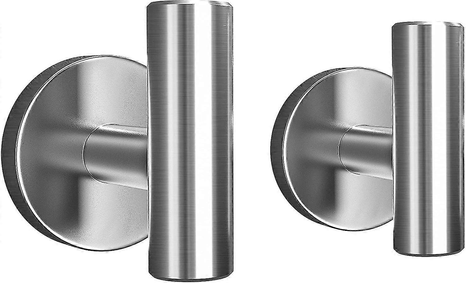 Towel Holder 2 Pack Bathroom Metal Hook Hangers For Clothes (no Punching)