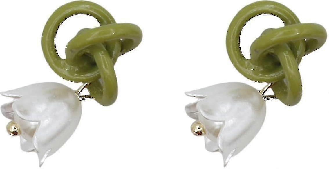 Konvalinka Náušnice 925 Sterling Silver Drop Dangle Lily Náušnice Pearl Flower Drop Konvalinka Šperky Přívěsek Petal Stud Houpat Stát