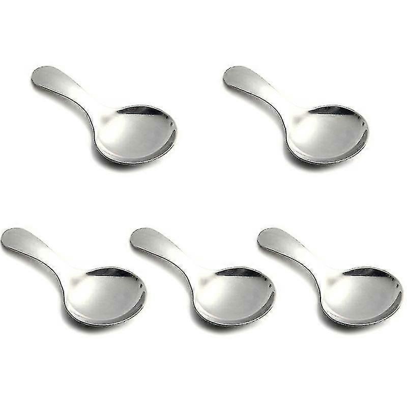 Less Steel Serving Spoons With Short For Ice Cream, Salt, Tea, , Spoons (sil