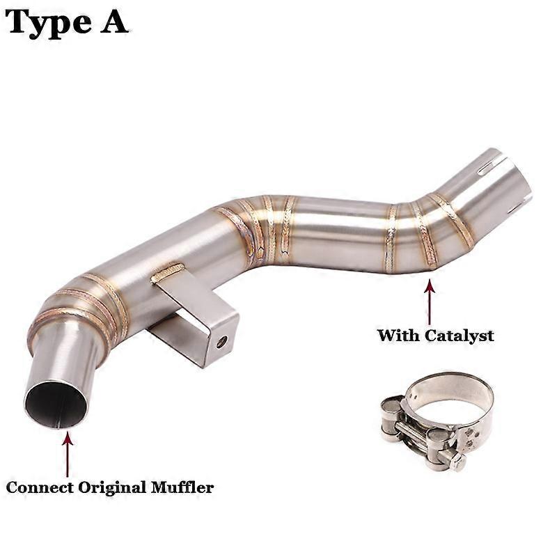 For Benelli 502c Motorcycle Exhaust Modified Stainless Steel With Catalyst Middle Link Pipe Catalyst Delete Pipe