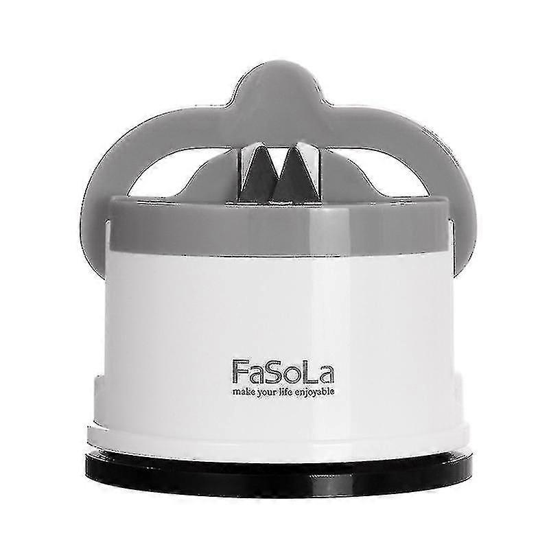 Fasola Kitchen Sharpener Sharpening Tool With Suction Pad,white