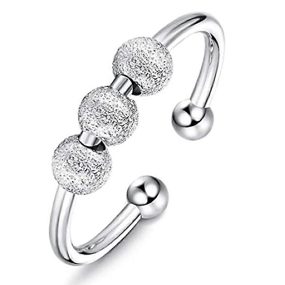 Anxiety Ring Relieve Stress Fidget Spinner Worry Beads Meditation Adjustable