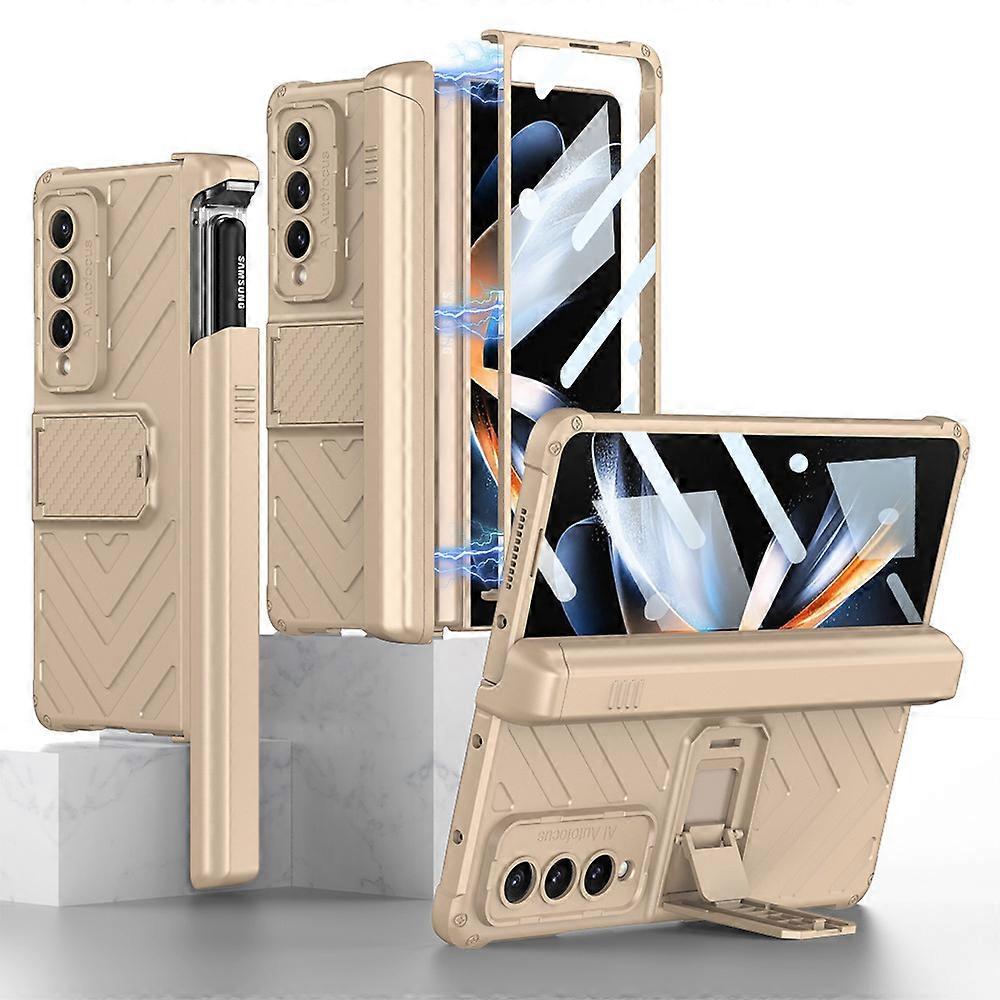 لحقيبة هاتف Samsung Galaxy Z Fold 4 غطاء واقي من شفط مغناطيسي قابل للطي (بدون قلم تعمل باللمس)