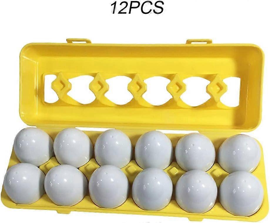 Toddler Egg Shape Sorting Game Educational Toy Safety and Non-Toxic 12 Eggs