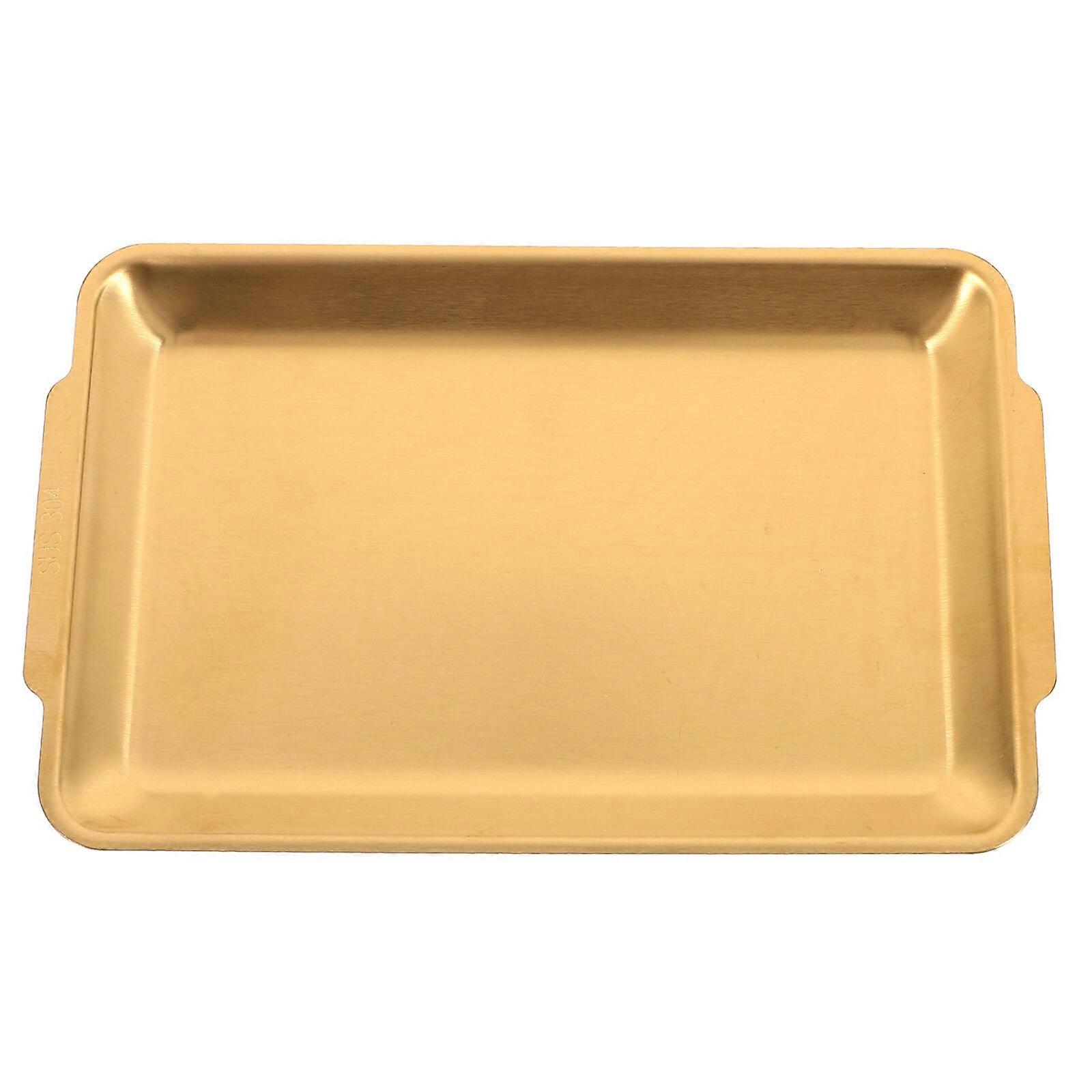 Stainless Steel Buffet Serving Plate Dessert Appetizer Rectangle Serving Plate