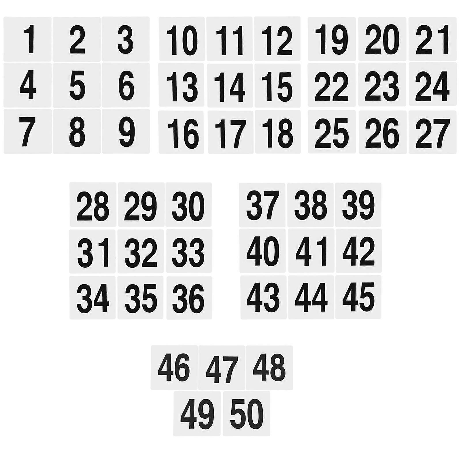 1 Set Number Card 1-50 Wedding Table Number Double Side Table Number Card