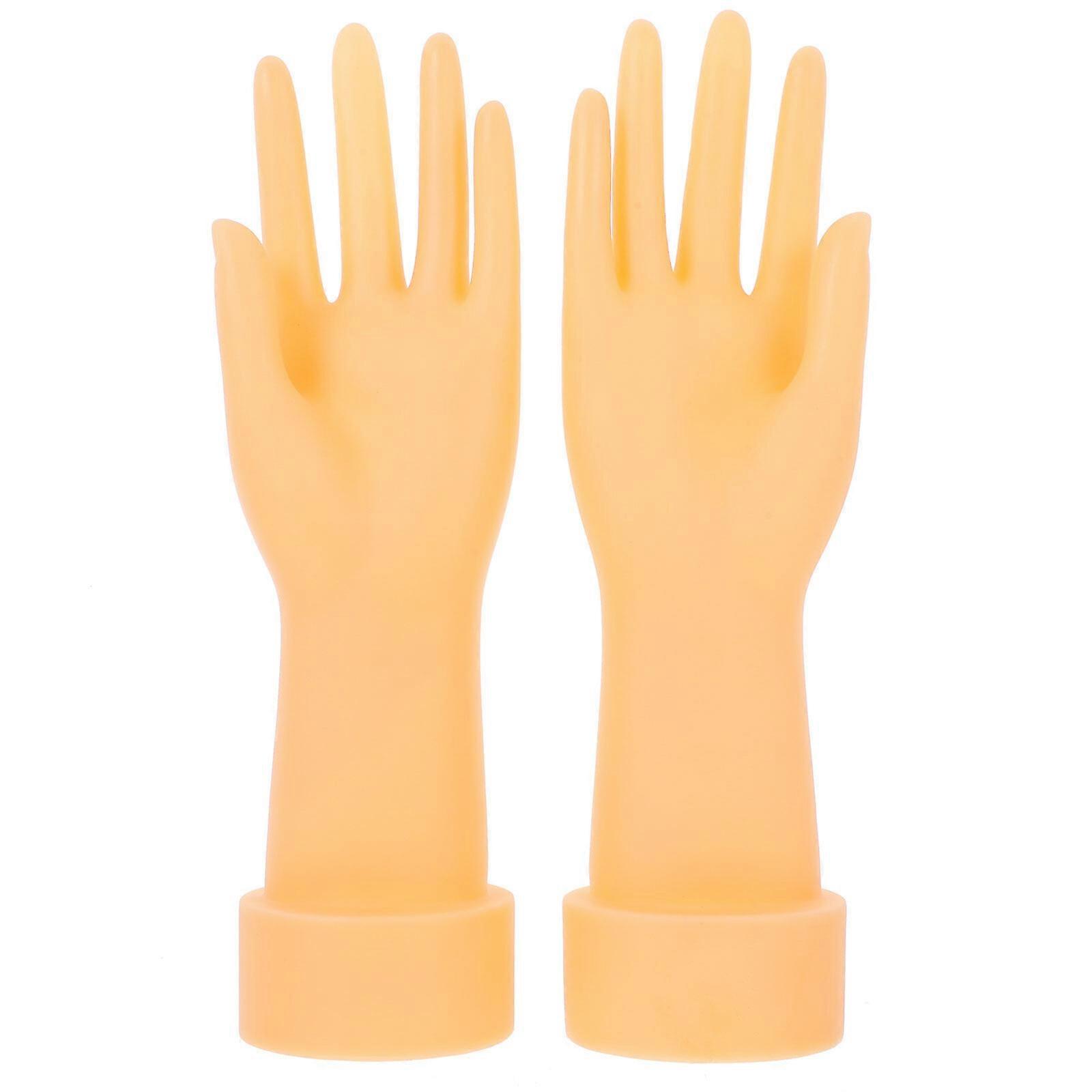 1 paar simulatie handmodel display stand winkel sieraden display houder plastic showcase stand