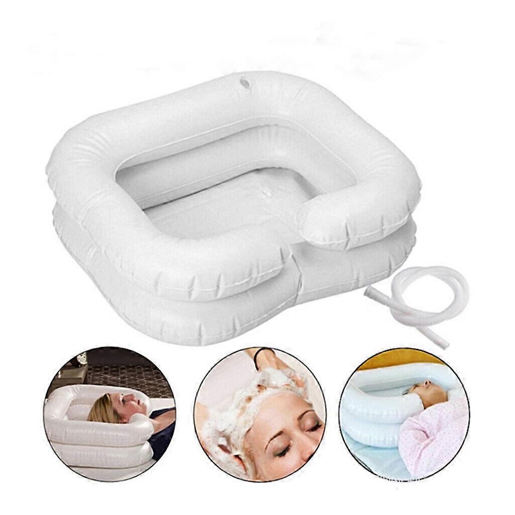 Bärbar uppblåsbar handfat för hårtvätt, hopfällbar i sängen, resor inomhus