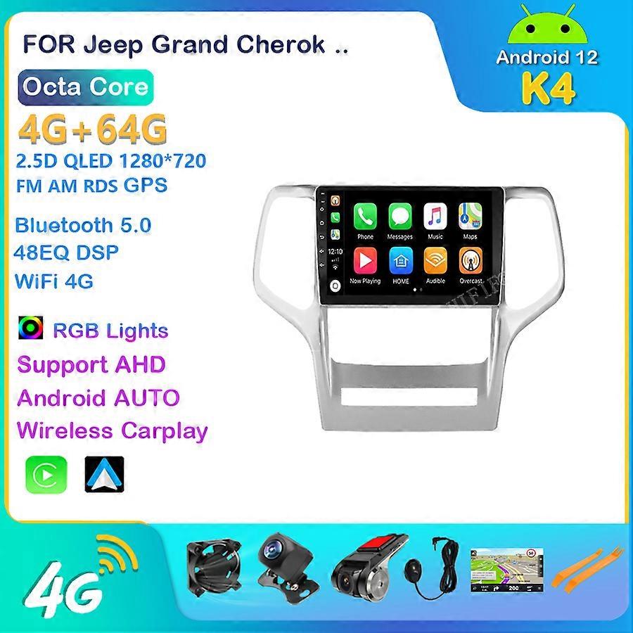 9 Inch Android 2 Din Car Multimedia Stereo Player For Jeep Grand Cherok 2008 2009 2010 2011 2012 2013 Navigation GPS Autoradio