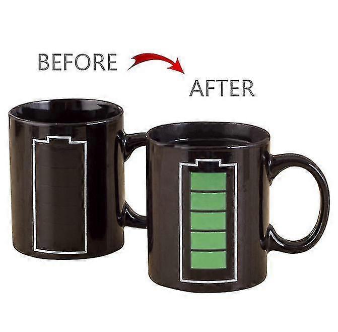 Magic Color Change Cup Battery Meter Charging Design Ceramic Mug