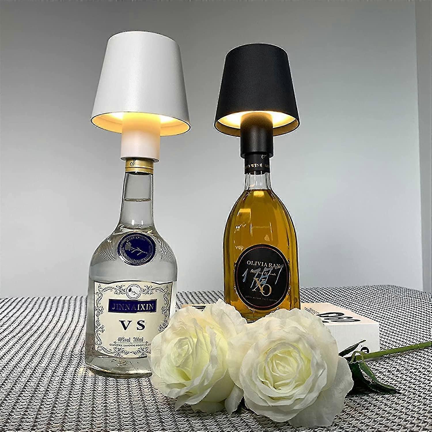 Newest Upgraded Rechargeable Led Table Lamp, Dimmable Bottle Lamp, Ip54 Wireless Touch Table Lamp For Restaurant & Bar
