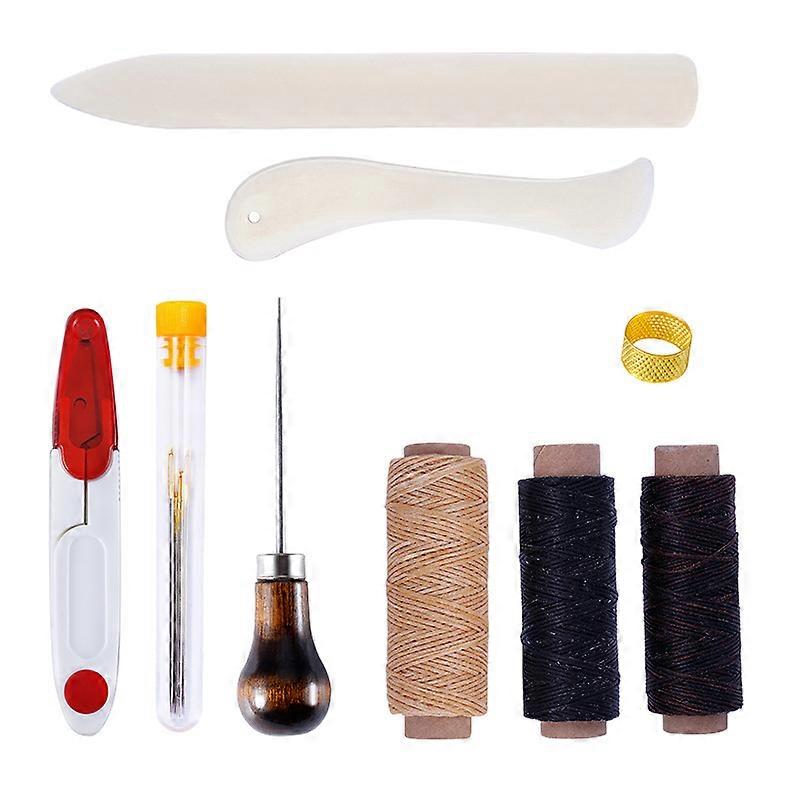 15 Piece Binding Kit Starter Tool Set Bone Folder Paper Crimper DIY Sewing Supplies(4-D-1)