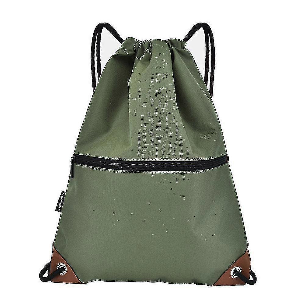 Drawstring Backpack Bag Sport Gym Sackpack Green