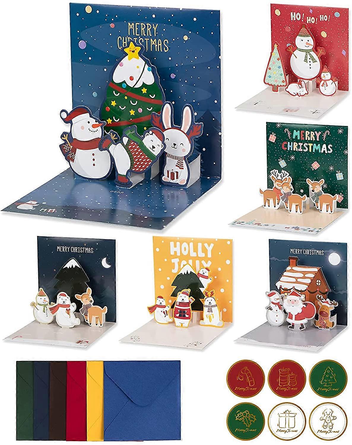 Vyskakovací vánoční přání s obálkami