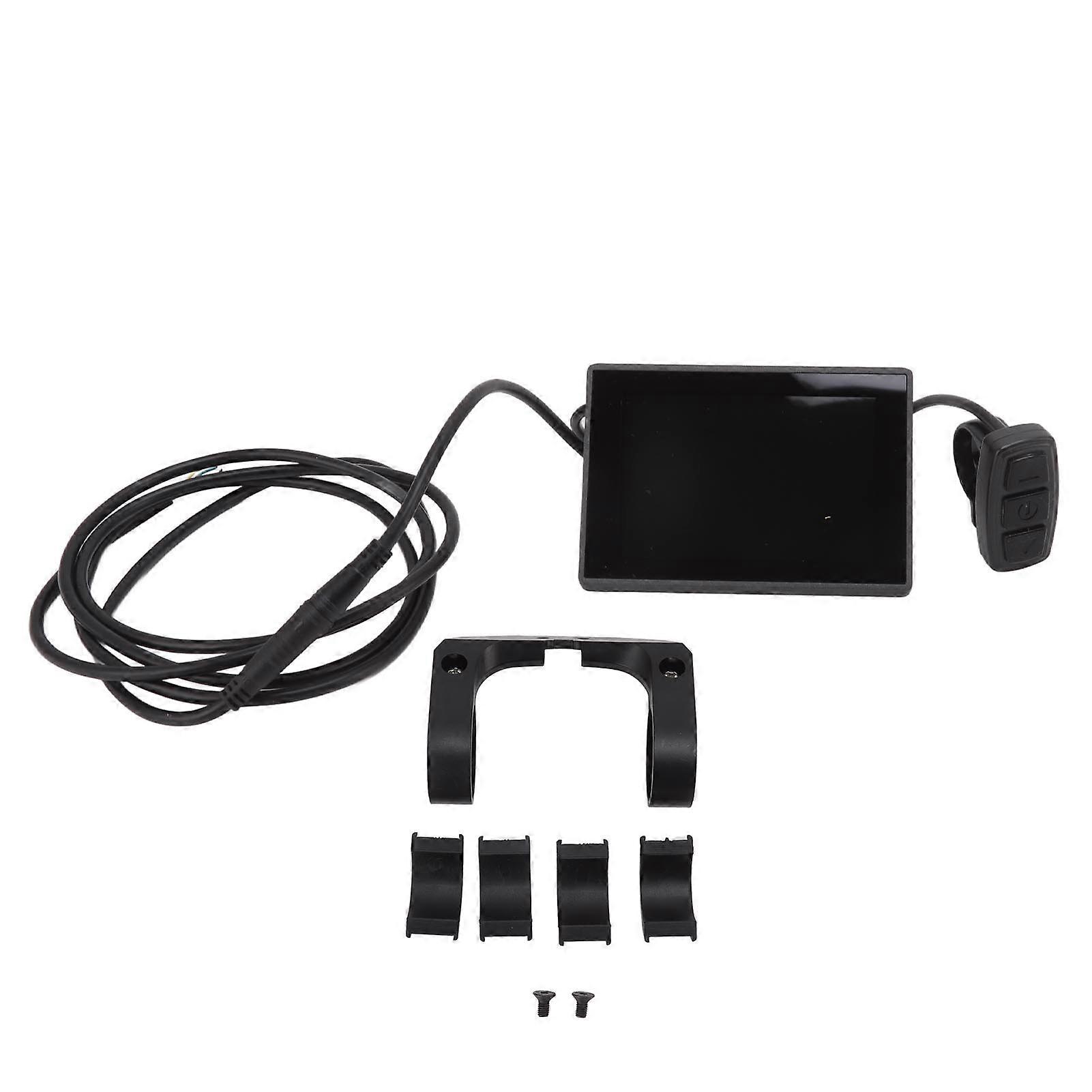 Electric Bike LCD Display Meter 5 Pin Waterproof Interface 1.5m Adapter Cable Color LCD Display Panel 24V 36V 48V
