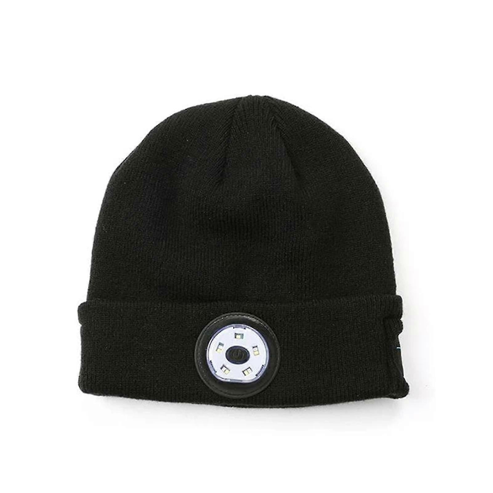 Bazhou-led Bluetooth Beanie Hat With Led Headlight Lighted Beanie Cap Rechargeable With Wireless Bluetooth