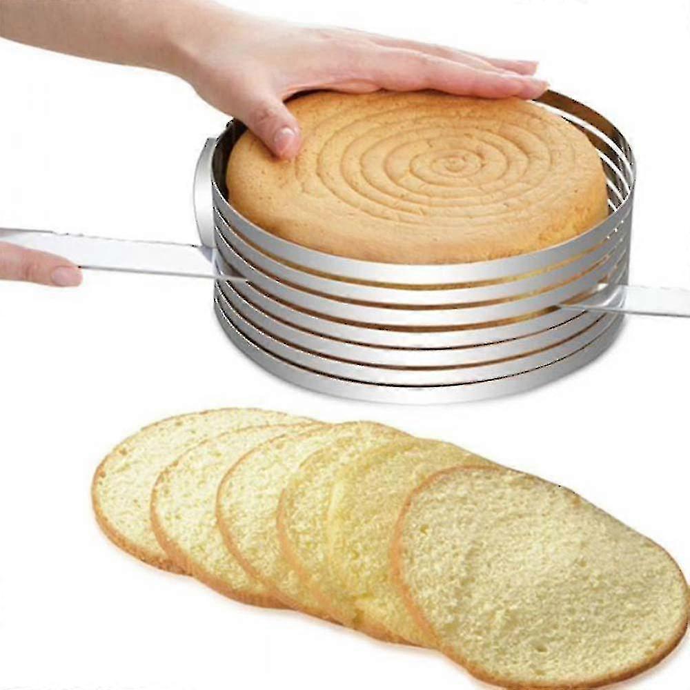 Sunrain Stainless Steel Circle Mousse Cake Slicer Mold Cut Tools With Adjustable Ring