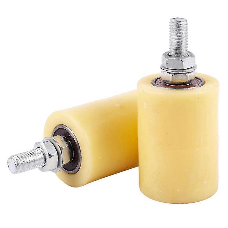 2PCS 60x80mm Ruota di guida con cuscinetto a rulli in acciaio piatto 6201 M12 Vite per porta scorrevole
