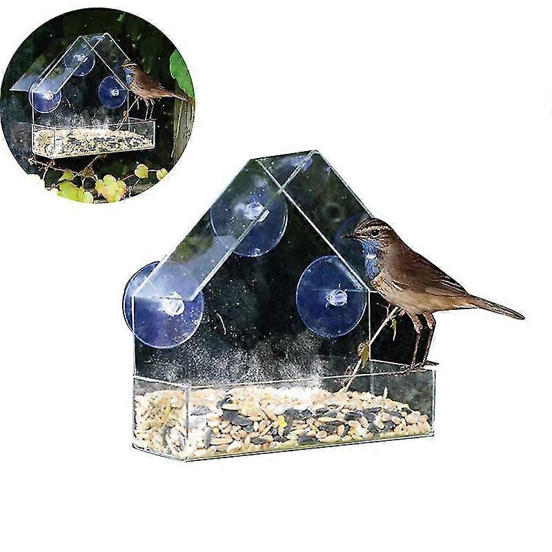 Window Bird Feeder For Outside With Strong Suction Cups Extra Strong Suction Sups Window Bird Feeder Windowsill Birdfeeders