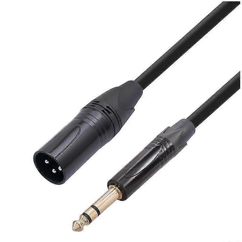 6,35 mm zu XLR-Klinken-Audiokabel 6,35 mm (1/4 Zoll) Stecker zu 3-poligem XLR-Stecker symmetrisches Schnittstellenkabel für Mikrofon, 1 Meter