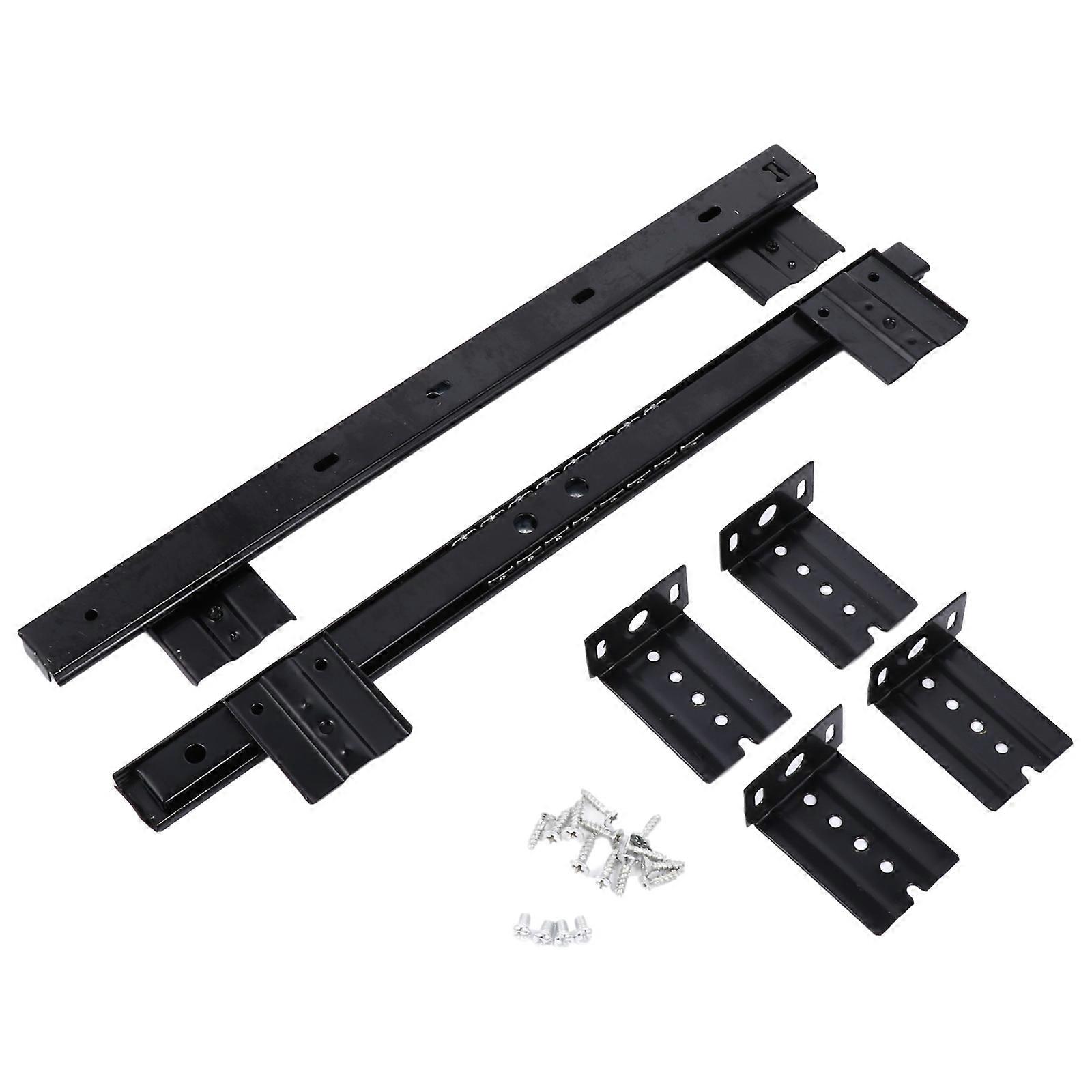 1 paire de rails coulissants pour tiroir de clavier de bureau, rails de montage latéraux