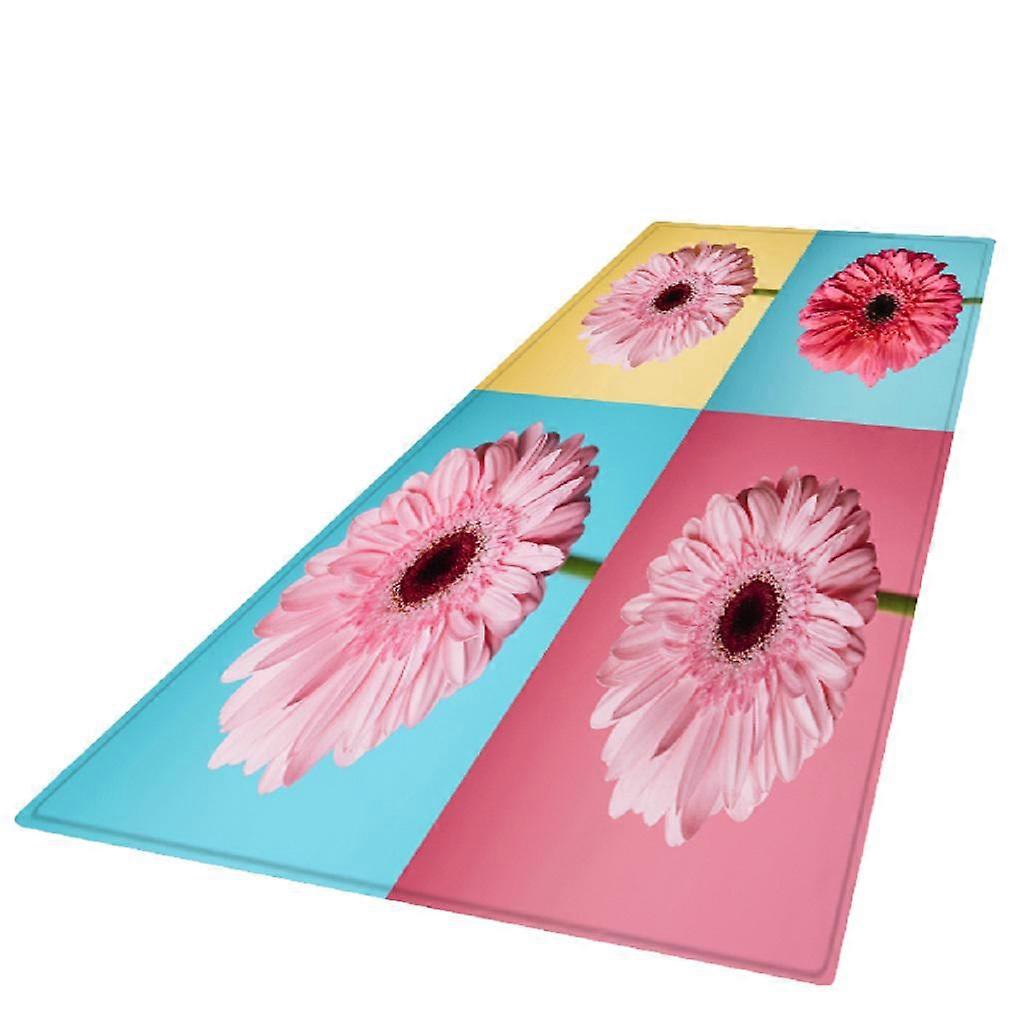 Gulvmåtte uden vævet stof Trykt badeværelse Skridsikkert område tæppe pink