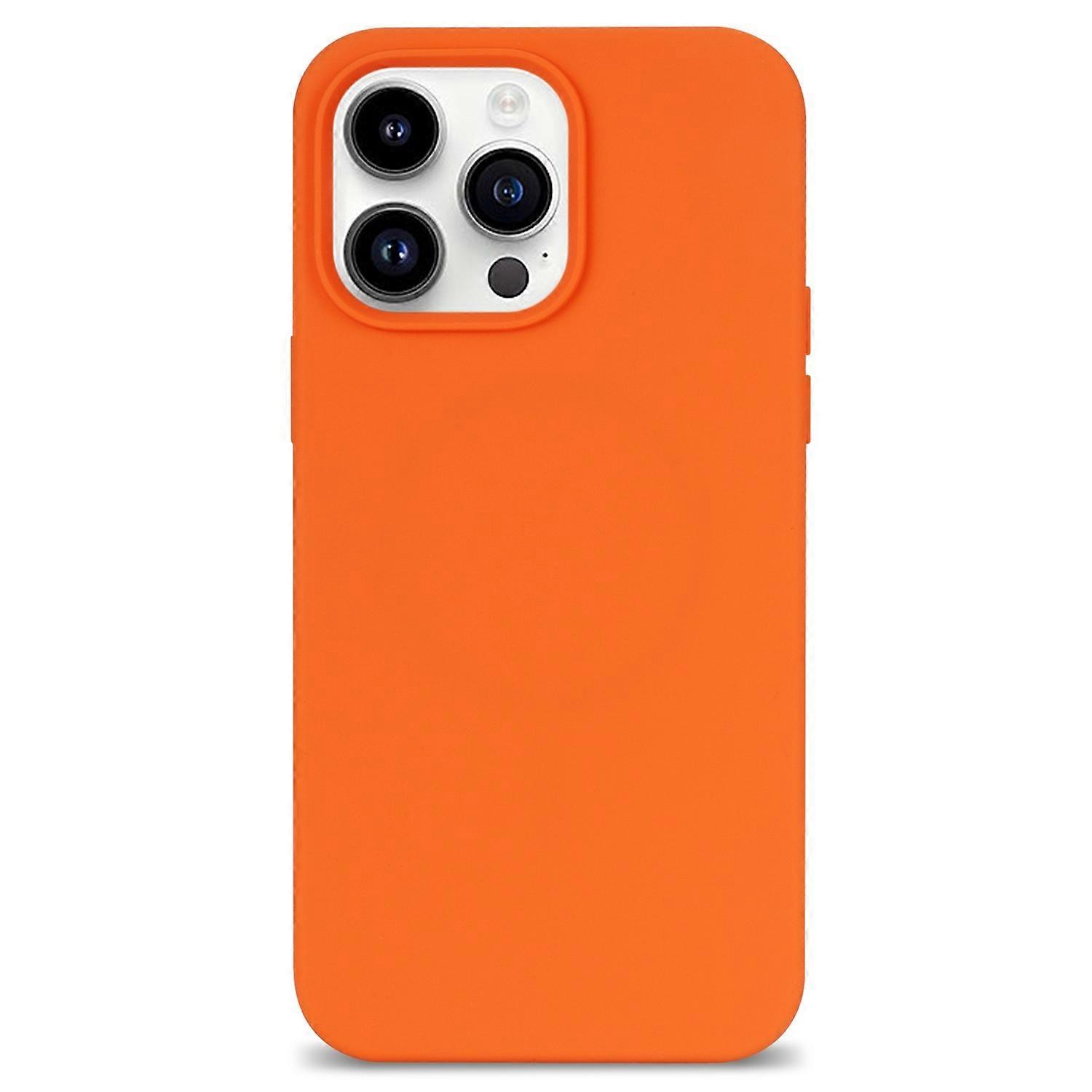 Capa de silicone macia à prova de choque para iPhone 13 Pro - Laranja