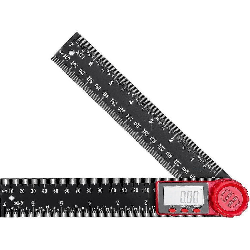 360 Degree Dual Scale Digital Angle Protractor, 200mm Angle Ruler with LCD Display and Lock Function, Protractor for Engineering, Woodworking, Constru
