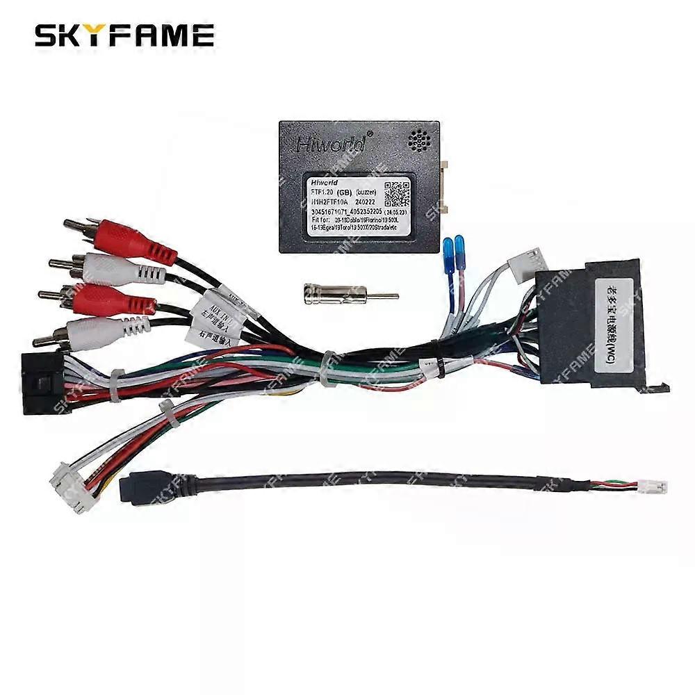 Applies to Car 16pin Wiring Harness Adapter Canbus Box Decoder Android Radio Power Cable For Fiat Doblo 500L Bravo FTF1.20