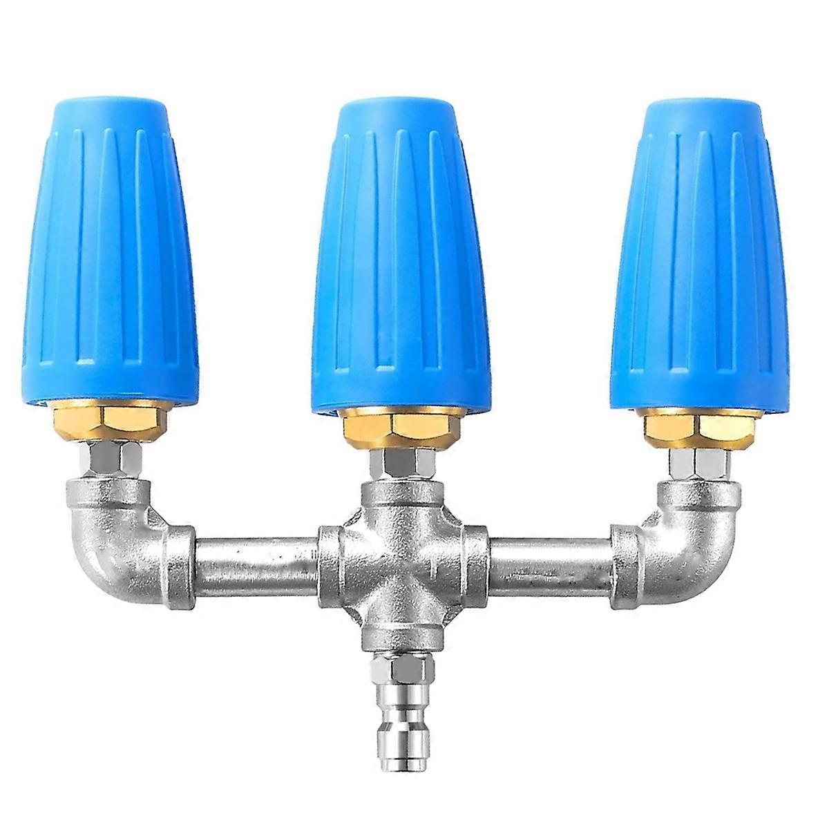 Triple Turbo Nozzle, Turbo Nozzle Pressure Washer with 1/4in Quick Connector, 2.5 Orifice Twin Turb