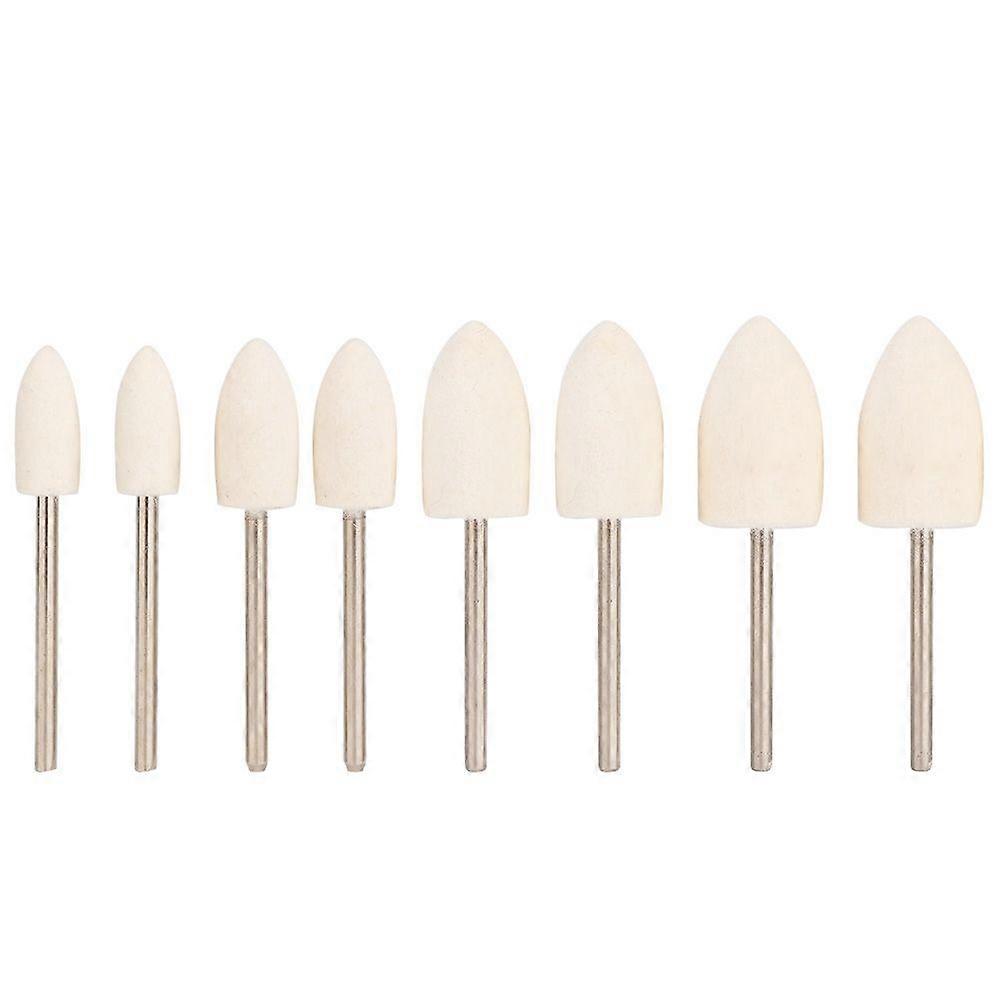8pcs Conical Head Wool Polishing Wheel Grinding Head Polishing Tool Accessory
