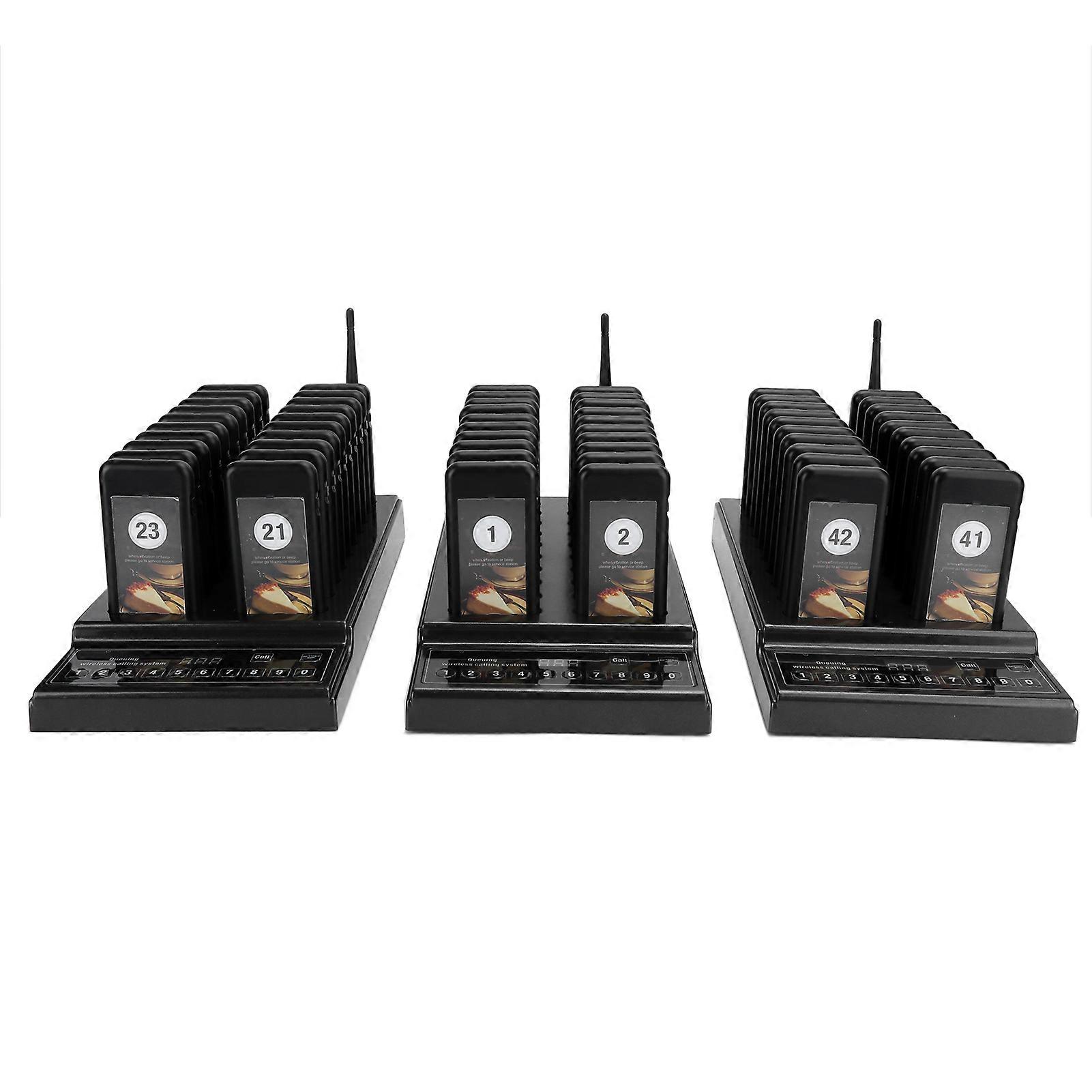 Restaurant Wireless Pager System SU-68Z-3 Black 3 Host 60 Beeper