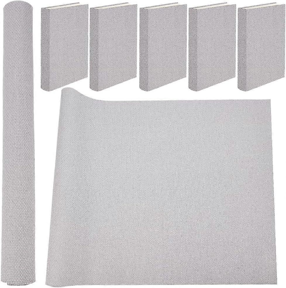 43 x 16.5 inch Book Cloth for Book Binding Fabric Linen Surface Paper Backed Bookcover Notebook Wraps Light Grey Book Covering Protector Bookbinding S