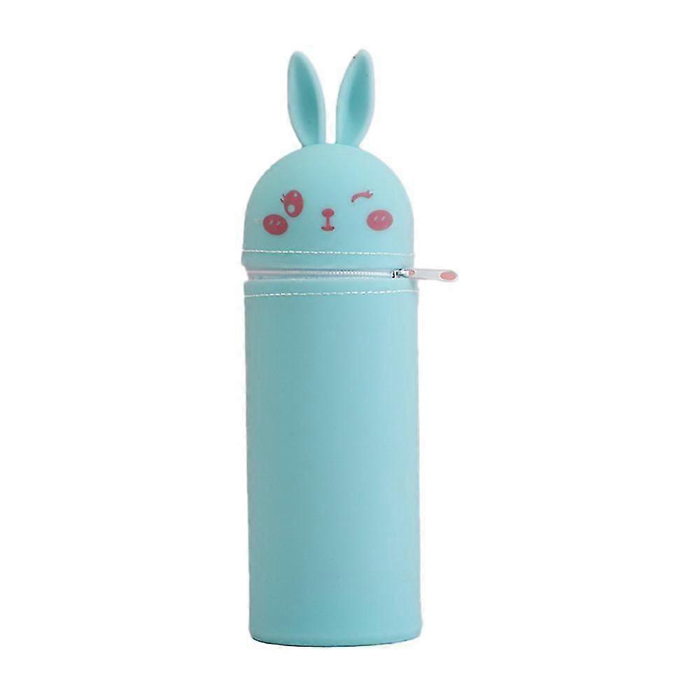 Big Capacity Standing Handheld Portable Silicone Stationary Box Organizer ,stand Up Pen Case (pen Holder)