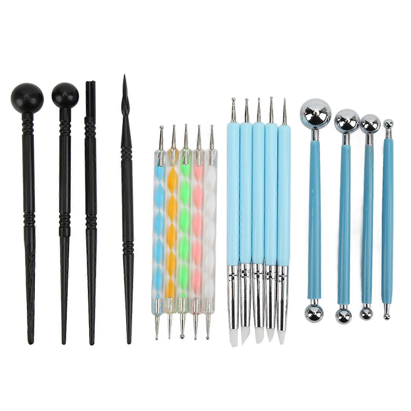 18 Pcs Clay Tools DIY Handicraft Multipurpose Pottery Clay Sculpting Auxiliary Modeling Tool Set