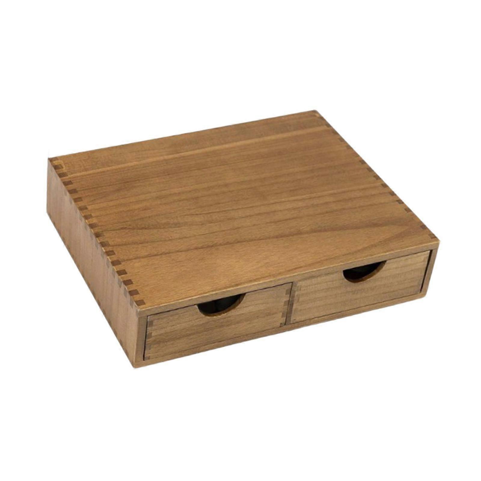 Wood Coffee Pod Holder Tea Storage Organizer with Drawer for Kitchen Bar