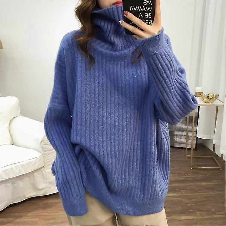 Turtleneck Long-sleeved Loose Sweater Women's Autumn and Winter Knitted Bottoming Sweater