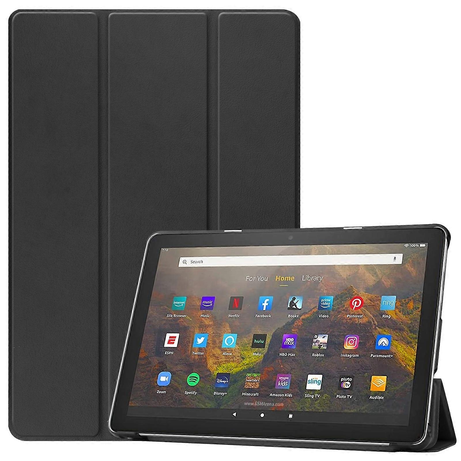 For Amazon Fire HD 10 (2021) Custer Texture Horizontal Flip Leather Case with Three-folding Holder & Sleep / Wake-up Function