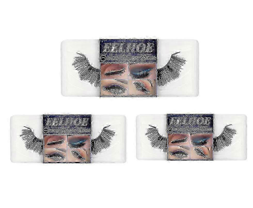 Eelhoe Eyelashes Eyeliner Self-adhesive False Eyelashes Soft Natural Curly Thick False Eyelashes Eyeliner