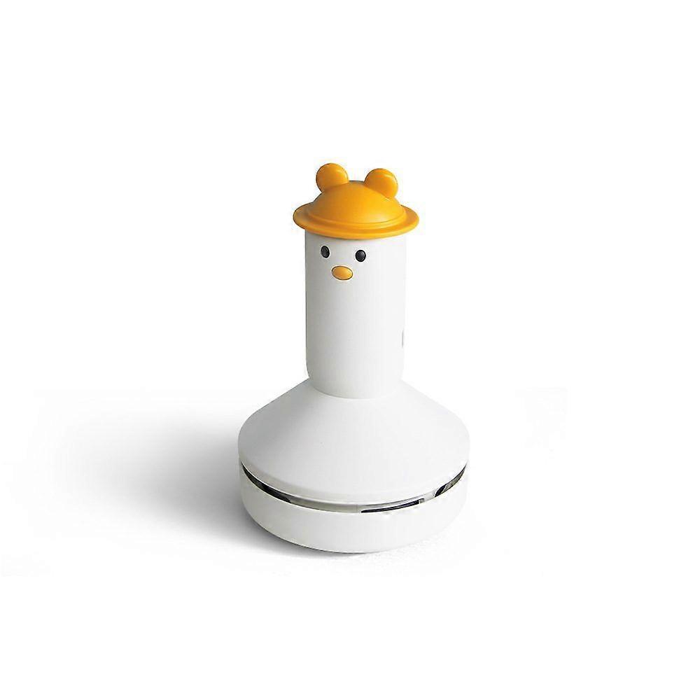 (White)Desktop Vacuum Cleaner,Mini Cute Table Dust Sweeper