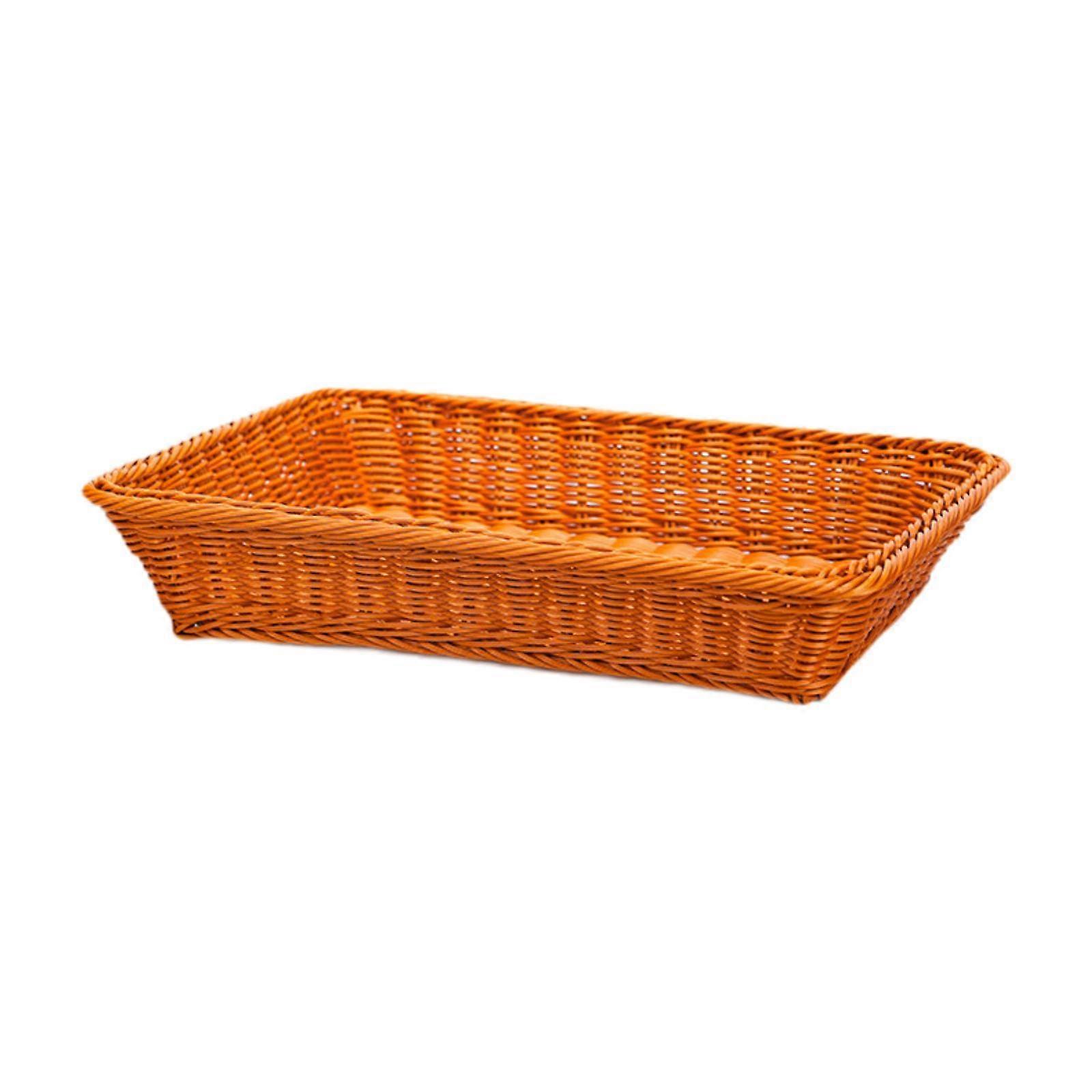 Woven Basket Organization Farmhouse Handmade Display Fruit Basket Food Bread