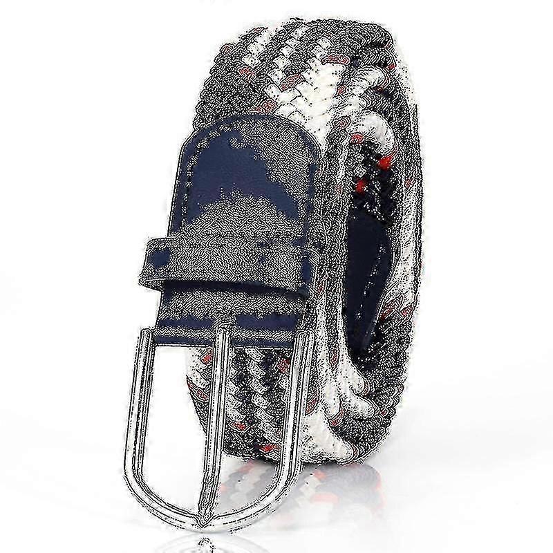 Jasgood Braided Canvas Stretch Belt Elastic Casual Belt For Men Women