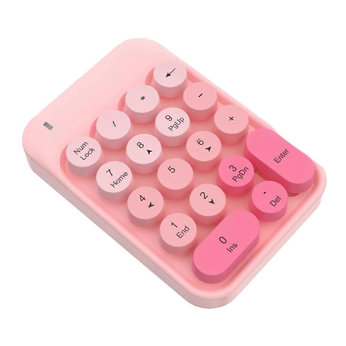 2.4g Wireless Numeric Keypad Cute Mixed Color Financial Special Nine-Key Password Carry It Easily,Pink Mixed Color