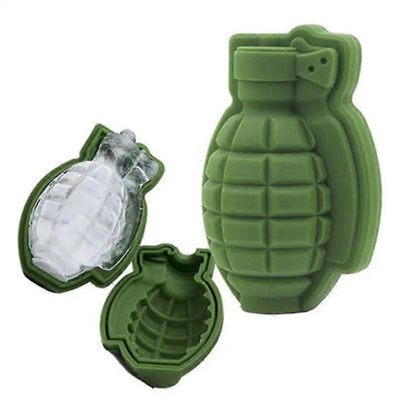 Set of 2 Grenade - Shaped Silicone Ice Molds