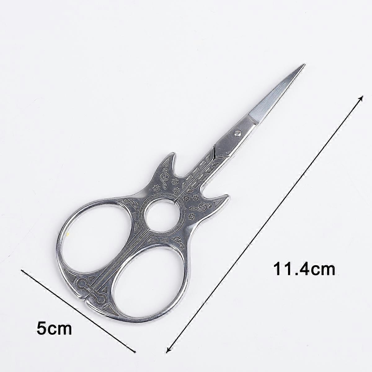 Guitar Shape Tailor's Scissors Stainless Steel Sewing Scissors For Needlework Fabric Cutter Craft Household Tools