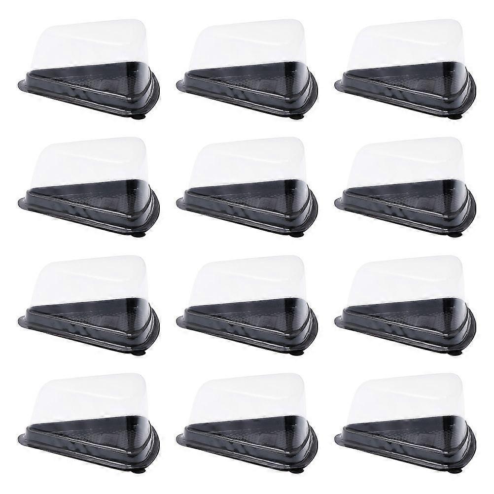 100pcs Triángulo transparente Mousse Cake Boxes Single Cupcake Container